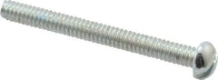 Value Collection - #3-48 UNC, 1" Length Under Head Slotted Drive Machine Screw - Round Head, Alloy Steel, Zinc-Plated Finish, Without Washer - Apex Tool & Supply