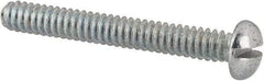 Value Collection - #4-40 UNC, 7/8" Length Under Head Slotted Drive Machine Screw - Round Head, Alloy Steel, Zinc-Plated Finish, Without Washer - Apex Tool & Supply