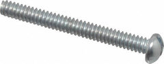 Value Collection - #4-40 UNC, 1" Length Under Head Slotted Drive Machine Screw - Round Head, Grade J82 Steel, Zinc-Plated Finish, Without Washer - Apex Tool & Supply