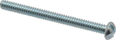 Value Collection - #4-40 UNC, 1-1/4" Length Under Head Slotted Drive Machine Screw - Round Head, Alloy Steel, Zinc-Plated Finish, Without Washer - Apex Tool & Supply