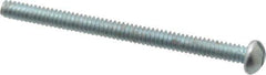 Value Collection - #4-40 UNC, 1-1/2" Length Under Head Slotted Drive Machine Screw - Round Head, Alloy Steel, Zinc-Plated Finish, Without Washer - Apex Tool & Supply