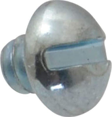 Value Collection - #6-32 UNC, 1/8" Length Under Head Slotted Drive Machine Screw - Round Head, Alloy Steel, Zinc-Plated Finish, Without Washer - Apex Tool & Supply