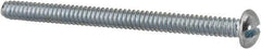 Value Collection - #6-32 UNC, 1-3/4" Length Under Head Slotted Drive Machine Screw - Round Head, Alloy Steel, Zinc-Plated Finish, Without Washer - Apex Tool & Supply
