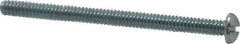 Value Collection - #6-32 UNC, 2" Length Under Head Slotted Drive Machine Screw - Round Head, Alloy Steel, Zinc-Plated Finish, Without Washer - Apex Tool & Supply