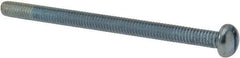 Value Collection - #8-32 UNC, 2-1/2" Length Under Head Slotted Drive Machine Screw - Round Head, Alloy Steel, Zinc-Plated Finish, Without Washer - Apex Tool & Supply