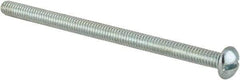 Value Collection - #8-32 UNC, 2-3/4" Length Under Head Slotted Drive Machine Screw - Round Head, Alloy Steel, Zinc-Plated Finish, Without Washer - Apex Tool & Supply