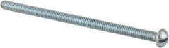 Value Collection - #8-32 UNC, 3" Length Under Head Slotted Drive Machine Screw - Round Head, Alloy Steel, Zinc-Plated Finish, Without Washer - Apex Tool & Supply