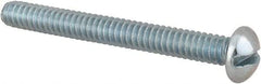 Value Collection - #10-24 UNC, 1-3/4" Length Under Head Slotted Drive Machine Screw - Round Head, Alloy Steel, Zinc-Plated Finish, Without Washer - Apex Tool & Supply
