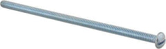 Value Collection - #10-24 UNC, 4-1/2" Length Under Head Slotted Drive Machine Screw - Round Head, Alloy Steel, Zinc-Plated Finish, Without Washer - Apex Tool & Supply