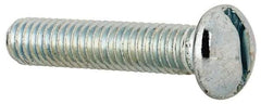 Value Collection - #10-32 UNF, 7/8" Length Under Head Slotted Drive Machine Screw - Round Head, Alloy Steel, Zinc-Plated Finish, Without Washer - Apex Tool & Supply