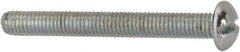 Value Collection - #10-32 UNF, 1-3/4" Length Under Head Slotted Drive Machine Screw - Round Head, Alloy Steel, Zinc-Plated Finish, Without Washer - Apex Tool & Supply