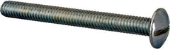 Value Collection - #10-32 UNF, 2-1/4" Length Under Head Slotted Drive Machine Screw - Round Head, Alloy Steel, Zinc-Plated Finish, Without Washer - Apex Tool & Supply