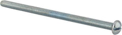 Value Collection - #10-32 UNF, 3-1/2" Length Under Head Slotted Drive Machine Screw - Round Head, Alloy Steel, Zinc-Plated Finish, Without Washer - Apex Tool & Supply