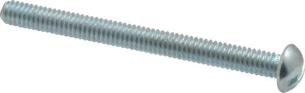 Value Collection - #12-24 UNC, 2-1/2" Length Under Head Slotted Drive Machine Screw - Round Head, Alloy Steel, Zinc-Plated Finish, Without Washer - Apex Tool & Supply