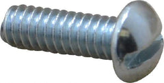 Value Collection - 1/4-20 UNC, 3/4" Length Under Head Slotted Drive Machine Screw - Round Head, Alloy Steel, Zinc-Plated Finish, Without Washer - Apex Tool & Supply