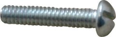 Value Collection - 1/4-20 UNC, 1-1/4" Length Under Head Slotted Drive Machine Screw - Round Head, Alloy Steel, Zinc-Plated Finish, Without Washer - Apex Tool & Supply
