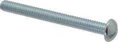 Value Collection - 1/4-20 UNC, 2-1/2" Length Under Head Slotted Drive Machine Screw - Round Head, Alloy Steel, Zinc-Plated Finish, Without Washer - Apex Tool & Supply