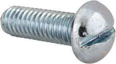Value Collection - 5/16-18 UNC, 1" Length Under Head Slotted Drive Machine Screw - Round Head, Alloy Steel, Zinc-Plated Finish, Without Washer - Apex Tool & Supply