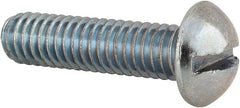 Value Collection - 5/16-18 UNC, 1-1/4" Length Under Head Slotted Drive Machine Screw - Round Head, Alloy Steel, Zinc-Plated Finish, Without Washer - Apex Tool & Supply