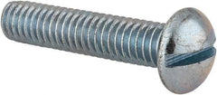Value Collection - 5/16-18 UNC, 1-1/2" Length Under Head Slotted Drive Machine Screw - Round Head, Alloy Steel, Zinc-Plated Finish, Without Washer - Apex Tool & Supply