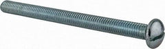 Value Collection - 3/8-16 UNC, 5" Length Under Head Slotted Drive Machine Screw - Round Head, Alloy Steel, Zinc-Plated Finish, Without Washer - Apex Tool & Supply
