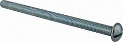 Value Collection - 3/8-16 UNC, 6" Length Under Head Slotted Drive Machine Screw - Round Head, Alloy Steel, Zinc-Plated Finish, Without Washer - Apex Tool & Supply