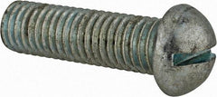 Value Collection - 1/2-13 UNC, 1-3/4" Length Under Head Slotted Drive Machine Screw - Round Head, Grade J82 Steel, Zinc-Plated Finish, Without Washer - Apex Tool & Supply