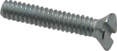 Value Collection - #4-40 UNC, 5/8" OAL Slotted Drive Machine Screw - Flat Head, Grade 2 Steel, Zinc-Plated Finish, Without Washer - Apex Tool & Supply