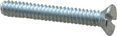 Value Collection - #4-40 UNC, 3/4" OAL Slotted Drive Machine Screw - Flat Head, Grade J82 Steel, Zinc-Plated Finish, Without Washer - Apex Tool & Supply