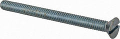 Value Collection - #8-32 UNC, 2" OAL Slotted Drive Machine Screw - Flat Head, Grade 2 Steel, Zinc-Plated Finish, Without Washer - Apex Tool & Supply