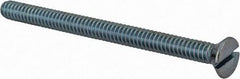 Value Collection - #10-24 UNC, 2-1/2" OAL Slotted Drive Machine Screw - Flat Head, Grade 2 Steel, Zinc-Plated Finish, Without Washer - Apex Tool & Supply
