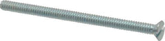 Value Collection - #10-24 UNC, 3" OAL Slotted Drive Machine Screw - Flat Head, Grade 2 Steel, Zinc-Plated Finish, Without Washer - Apex Tool & Supply