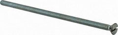 Value Collection - #10-24 UNC, 4-1/2" OAL Slotted Drive Machine Screw - Flat Head, Grade 2 Steel, Zinc-Plated Finish, Without Washer - Apex Tool & Supply