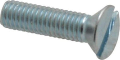 Value Collection - #10-32 UNF, 3/4" OAL Slotted Drive Machine Screw - Flat Head, Grade 2 Steel, Zinc-Plated Finish, Without Washer - Apex Tool & Supply