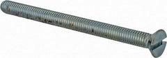 Value Collection - #10-32 UNF, 2-1/2" OAL Slotted Drive Machine Screw - Flat Head, Grade 2 Steel, Zinc-Plated Finish, Without Washer - Apex Tool & Supply