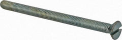 Value Collection - #10-32 UNF, 2-3/4" OAL Slotted Drive Machine Screw - Flat Head, Grade 2 Steel, Zinc-Plated Finish, Without Washer - Apex Tool & Supply