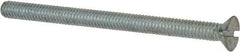 Value Collection - #12-24 UNC, 3" OAL Slotted Drive Machine Screw - Flat Head, Grade J82 Steel, Zinc-Plated Finish, Without Washer - Apex Tool & Supply