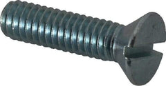Value Collection - 5/16-18 UNC, 1-1/4" OAL Slotted Drive Machine Screw - Flat Head, Grade 2 Steel, Zinc-Plated Finish, Without Washer - Apex Tool & Supply