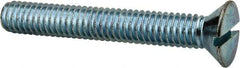 Value Collection - 5/16-18 UNC, 2-1/4" OAL Slotted Drive Machine Screw - Flat Head, Grade 2 Steel, Zinc-Plated Finish, Without Washer - Apex Tool & Supply