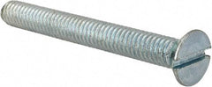 Value Collection - 5/16-18 UNC, 2-3/4" OAL Slotted Drive Machine Screw - Flat Head, Grade 2 Steel, Zinc-Plated Finish, Without Washer - Apex Tool & Supply