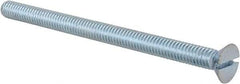 Value Collection - 5/16-18 UNC, 4-1/2" OAL Slotted Drive Machine Screw - Flat Head, Grade J82 Steel, Zinc-Plated Finish, Without Washer - Apex Tool & Supply