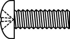 Value Collection - #5-40 UNC, 1/2" Length Under Head Phillips Drive Machine Screw - Pan Head, Grade J82 Steel, Zinc-Plated Finish, Without Washer - Apex Tool & Supply