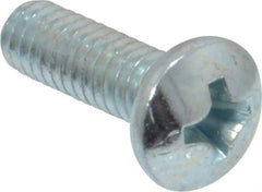 Value Collection - #8-32 UNC, 1/2" Length Under Head Phillips Drive Machine Screw - Pan Head, Grade 2 Steel, Zinc-Plated Finish, Without Washer - Apex Tool & Supply