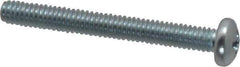 Value Collection - #8-32 UNC, 1-1/2" Length Under Head Phillips Drive Machine Screw - Pan Head, Grade 2 Steel, Zinc-Plated Finish, Without Washer - Apex Tool & Supply
