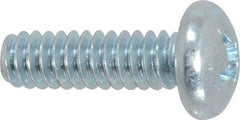 Value Collection - #10-24 UNC, 5/8" Length Under Head Phillips Drive Machine Screw - Pan Head, Grade 2 Steel, Zinc-Plated Finish, Without Washer - Apex Tool & Supply