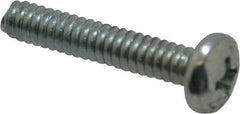 Value Collection - #10-24 UNC, 1" Length Under Head Phillips Drive Machine Screw - Pan Head, Grade 2 Steel, Zinc-Plated Finish, Without Washer - Apex Tool & Supply