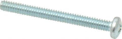 Value Collection - #10-24 UNC, 2" Length Under Head Phillips Drive Machine Screw - Pan Head, Grade 2 Steel, Zinc-Plated Finish, Without Washer - Apex Tool & Supply