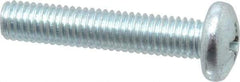 Value Collection - #10-32 UNF, 1" Length Under Head Phillips Drive Machine Screw - Pan Head, Grade 2 Steel, Zinc-Plated Finish, Without Washer - Apex Tool & Supply