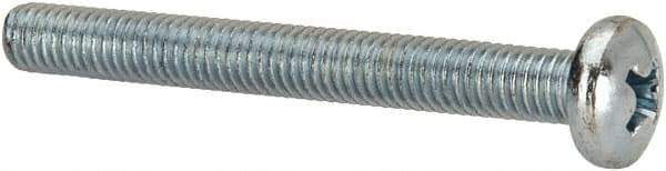Value Collection - #10-32 UNF, 1-3/4" Length Under Head Phillips Drive Machine Screw - Pan Head, Grade 2 Steel, Zinc-Plated Finish, Without Washer - Apex Tool & Supply
