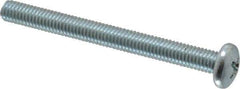 Value Collection - #10-32 UNF, 2" Length Under Head Phillips Drive Machine Screw - Pan Head, Grade 2 Steel, Zinc-Plated Finish, Without Washer - Apex Tool & Supply